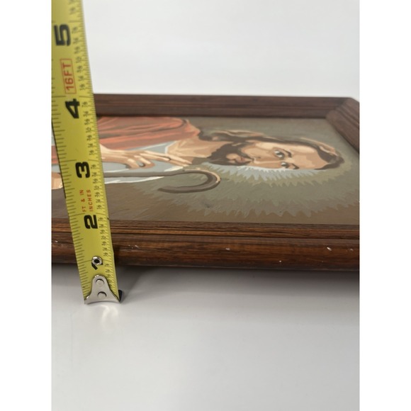 Beautiful Vintage Jesus Framed Picture 13x17 inches Wooden Frame K - Picture 5 of 8